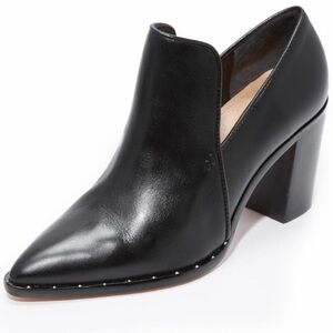 Black Leather Schutz FOMO Booties